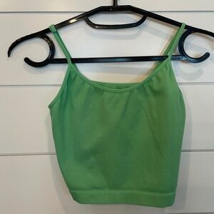 #0342 WOMEN’S WILD FABLE RIBBED GREEN CROPPED TANK SIZE: LARGE